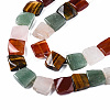 Natural Green Aventurine & Rose Quartz & & Red Agate & Tiger Eye Beads Strands G-S364-092-3