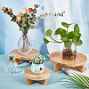 3 Sets 3 Style Wood Holder for Planter Pots AJEW-BC0006-54-5
