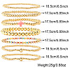 7Pcs Brass Round Beaded Bracelets for Women SB9067-3-2