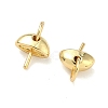 Half Round Brass Cup Pearl Peg Bails Pin Pendants KK-G555-08G-2