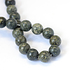 Natural Serpentine/Green Lace Stone Round Bead Strands G-E334-6mm-14-3
