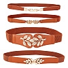 AHADERMAKER 4Pcs 4 Style Imitation Leather Elastic Chain Belt AJEW-GA0006-22A-1