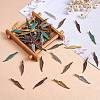 180Pcs 6 Styles Alloy Pendant Feather Pendant DIY Vintage Jewelry Accessories JX562A-4