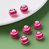 Opaque Striped Acrylic Beads MACR-S373-27A-03-6