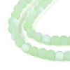 Frosted Imitation Jade Glass Beads Strands GLAA-T032-J4mm-MBB03-3