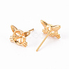 Brass Stud Earrings Findings KK-T062-116G-NF-2