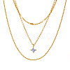 Alloy Star 3 Layer Necklaces for Women WH-WG8318F-01-1