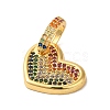 Rack Plating Brass Micro Pave Cubic Zirconia Pendants KK-K377-75G-2