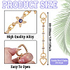 5Pcs 5 Styles Evil Eye Alloy Link Chains Bag Extender Chains AJEW-TAC00036-4