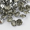 2-Hole Taiwan Acrylic Rhinestone Octagon Buttons X-BUTT-F016-25mm-19-1