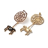 Halloween Alloy Studs Earrings EJEW-K274-05G-2