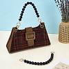 Acrylic Imitation Pearl Round Beaded Bag Handles PURS-WH0002-036-4