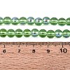 Transparent Electroplate Glass Beads Strands EGLA-Q132-6MM-01A-20-4