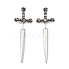 316 Surgical Stainless Stud Earrings EJEW-C160-18-2