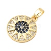 Brass Micro Pave Cubic Zirconia Pendants KK-G542-05G-01-2