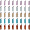 10Pcs 5 Styles Natural Lepidolite & New Jade & Flower Amazonite & Red Aventurine PALLOY-AR00012-1