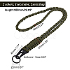 ARRICRAFT 2 Sets 2 Colors Polyester Woven Lanyard Keychains AJEW-AR0001-49-2