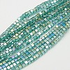 Electroplate Glass Beads Strands X-EGLA-D018-4x4mm-53-1