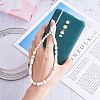 Moon & Star & Disc Beaded Chain Mobile Strap HJEW-SW00020-02-5