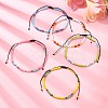 Glass Seed Braided Bead Bracelet for Women BJEW-JB09628-5