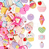 100Pcs 5 Styles Opaque Resin Decoden Cabochons CRES-SP0001-05-6