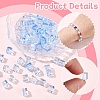 100Pcs Baking Paint Transparent Glass Beads DGLA-YW0001-35G-5