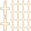 100Pcs Brass Tiny Cross Charms KK-BBC0024-59G-1