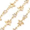 Handmade Glass Star Link Chains KK-F871-58G-1