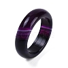 Dyed & Heated Natural Striped Agate/Banded Agate Finger Rings for Women RJEW-Z075-02U-2