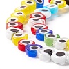 Handmade Evil Eye Lampwork Beads Strands LAMP-F023-A07-4