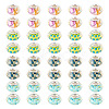 40Pcs 4 Colors Resin European Beads RPDL-TA0001-15-1