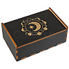 Rectangle Engraved Plywood Wooden Tarot Storage Boxes with Sliding Lid CON-WH20008-10A-1