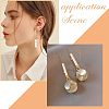 Brass Stud Earring Findings KK-FH0003-77-6
