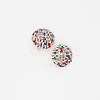 Alloy Rhinestone Half Round Stud Earrings FS-WGCEA49-12-2