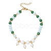Adjustable Glass Pearl Beaded Bracelets BJEW-JB13040-1