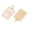Brass Enamel Pendants KK-CBA62C2-01C-3