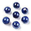 Glazed Porcelain Round Beads PORC-S489-8mm-05-1