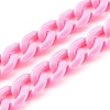 Personalized Acrylic Curb Chain Necklaces NJEW-JN03515-03-5
