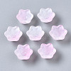 Transparent Two Tone Spray Painted Glass Beads GLAA-Q089-002B-008-2