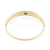 Cubic Zirconia Oval Hinged Bangle BJEW-G651-10G-02-2