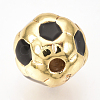 Brass Enamel Beads KK-Q738-10mm-02G-2