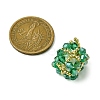 Christmas Seed Beads Beaded Charms PALLOY-MZ00299-03-2