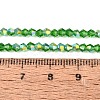 AB Color Plated Transparent Glass Beads Strands GLAA-G127-01Q-2