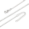 2MM Brass Disc Link Chain Necklaces NJEW-H086-05P-3