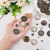 Olycraft 24 Sets 3 Colors Alloy Snap Buttons BUTT-OC0001-39-3