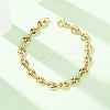 304 Stainless Steel Pig Nose Shape Link Chain Bracelets for Women BJEW-F527-09G-1