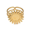Stainless Steel Cuff Ring Findings X-PW-WG67428-11-4
