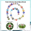 3 Strands Flat Round Handmade Millefiori Glass Beads Strands LAMP-LT0001-15C-2