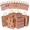 36Pcs 6 Styles Christmas Paper Shopping Bags with Handles ABAG-CA0001-18-1