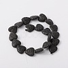 Dyed Natural Lava Rock Bead Strands G917-11-2
